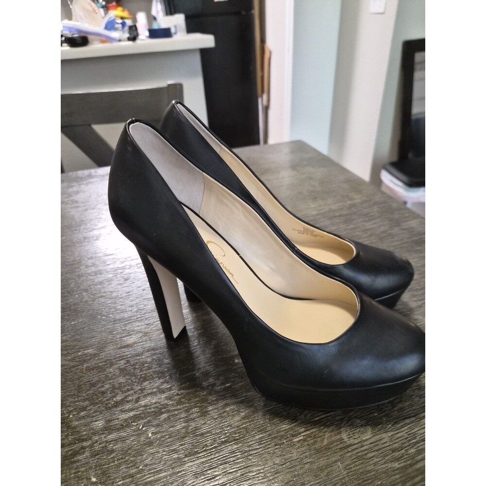 Jessica Simpson Nellah High Heel Platform Round Toe Pumps Black Size 9 Med.